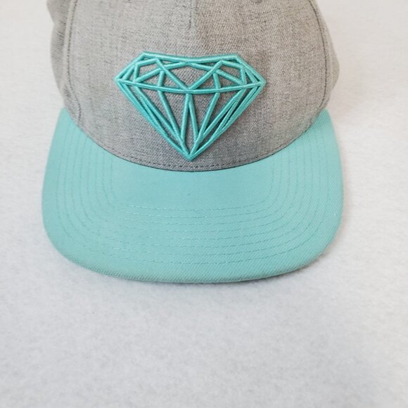 Diamond Supply Co. Brilliant Logo Black Men's Sport Snapback Hat Gray Mint Gren - Picture 2 of 10